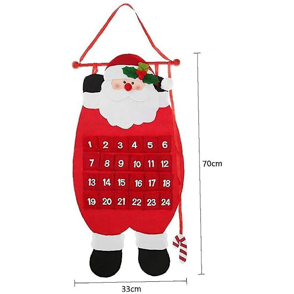 Julekalender til ophængning, genanvendelig julekalender, julepynt, julekalender