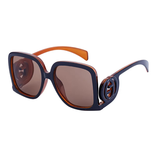 GUVIVI 2024 Luksuriøse Steampunk Firkantede Solbriller for Kvinner og Menn 2024 Nytt Merke Designer Mote Store Rammer UV400 Beskyttelse Øyeglass C3 square