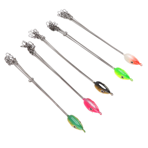 5 stk fiskerigger dekker 18 cm stål 5 armer fiskeparaply agn for fiskeutstyrstilbehør