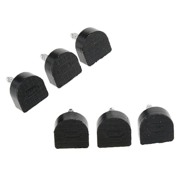 2x3 par höga klackstift tappar skoreparation ersättningstappar dynor 16x16mm svart