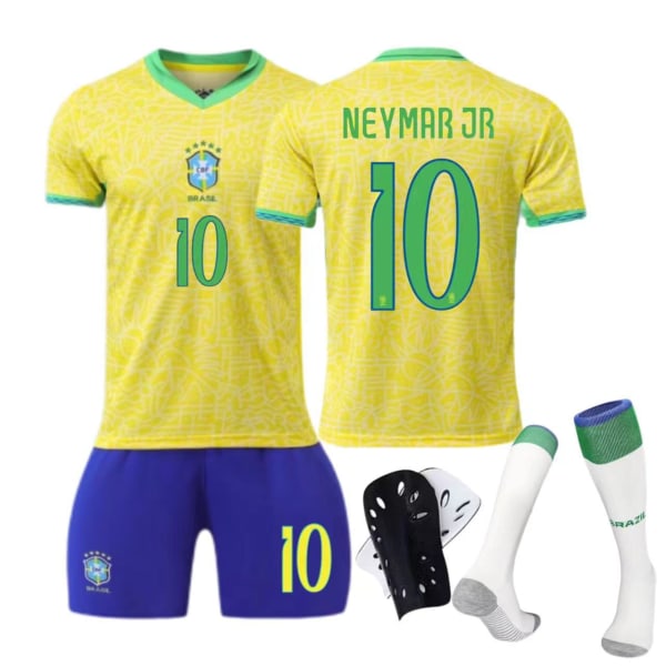 Brasilien hemma nr 10 Neymar nr 20 Vinicius fotbollströja för vuxen kostym för barn Factory default blank 20