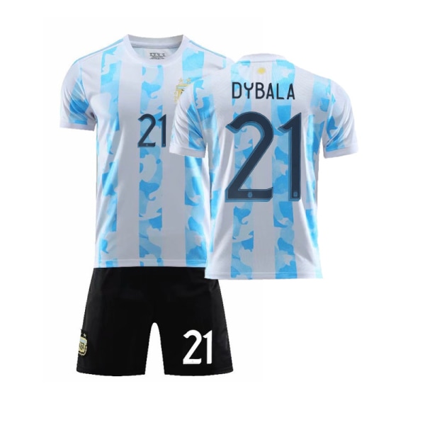 Ny Argentina-drakt 20-21 nr. 10 Messi hjemme og borte Neymar voksen og barns spilluniform 2021 Home No. 21 18