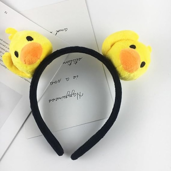 Plush Dukke Sødt Gul Ande Hårbånd Voksen Barn Animal Tegneserie Hårbånd Makeup