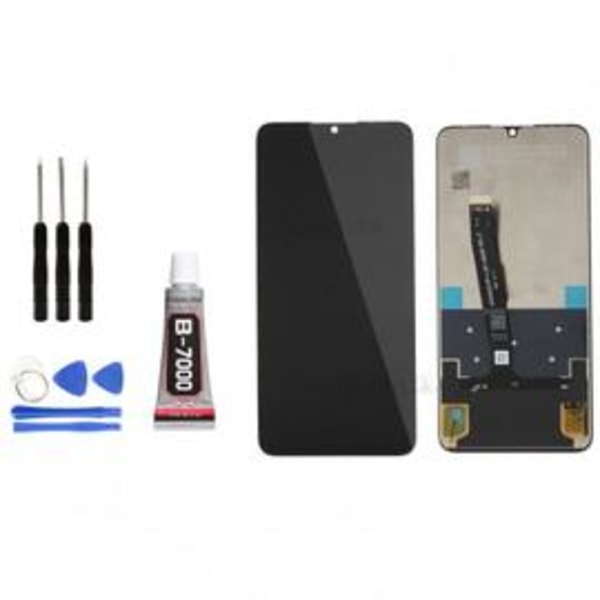 LCD-skärm + pekskärm för Huawei P30 Lite svart + verktyg + lim