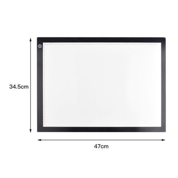 OOBEST Bærbar LED-lys hylle? Justerbar lysstyrke for A3