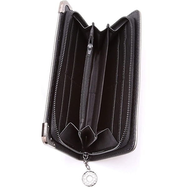 Dames Lang Hodeskalle Veske Gotisk Håndveske For Kvinner PU Lær Clutch Lommebok Veske Hodeskalle Håndveske Gaver For Damer, - Perfekt