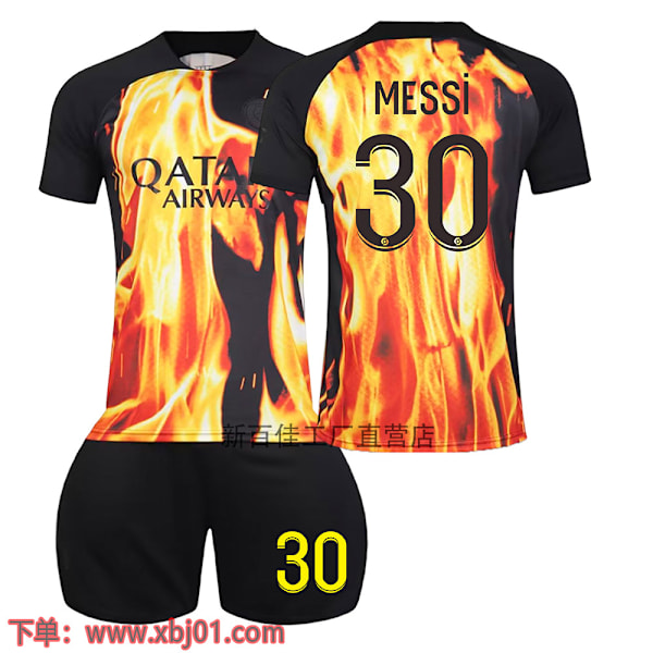 22-23 Pariisin erikoispainos yhteinen jalkapalloasu 7 Mbappe 10 Neymar 30 Messi lasten aikuisten pelipaita No socks size 30 S