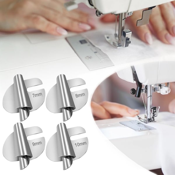 Søm Dæmper Fod, Bred Hemsøm Trykfod, Rustfrit Stål Symaskine Trykfod, Hjem og Kommerciel Brug (4 Stykker, 3mm - 6mm) 8pcs 3 to 10mm