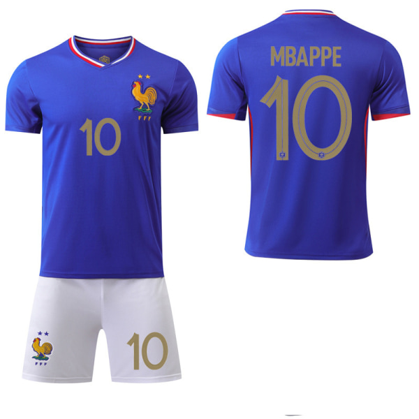 2024 EM Frankrike hemmatröja nr 10 Mbappe fotbollströja 9 Giroud 11 Dembele 7 Griezmann Size 10 with socks #16