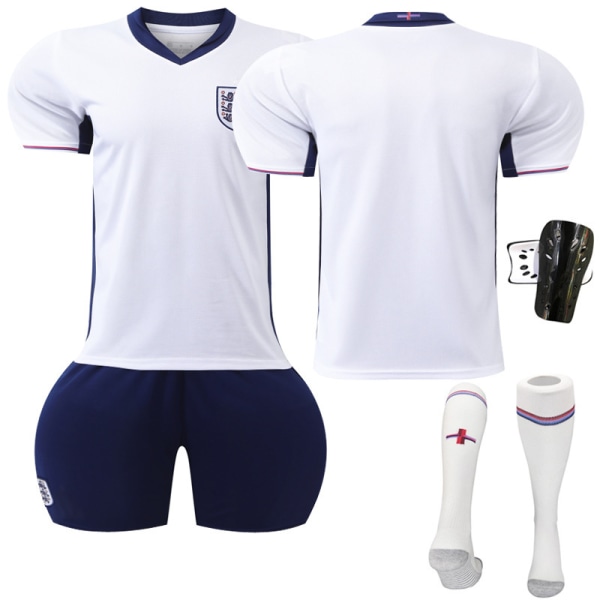 2024 EM nya fotbollströjor England nr 9 Kane 20 Foden 22 Bellingham tröjset No size socks + protective gear #24