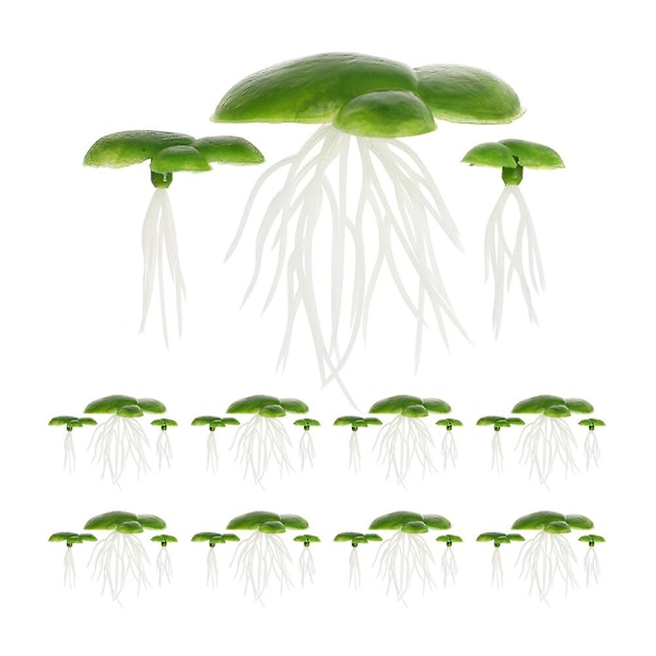 90 stk. Mini Fake Andefoder Kunstig Flydende Andefoder Akvarium Simuleringsplanter（2.50X2.50X2.50CM，Som Vist）