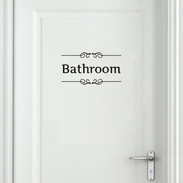 Vinyyli seinätarra DIY irrotettava WC ja kylpyhuoneen seinätarra WC-kyltti ovi A