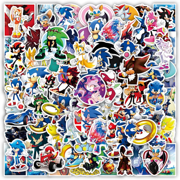 100 pcs Sonic stickers, cute hedgehog stickers