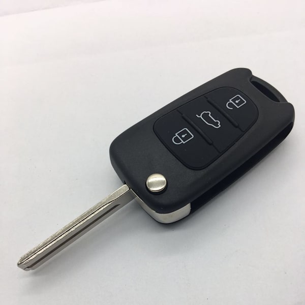 INF 3-knapps brettbar bilnøkkelskall for HYUNDAI Kia Svart