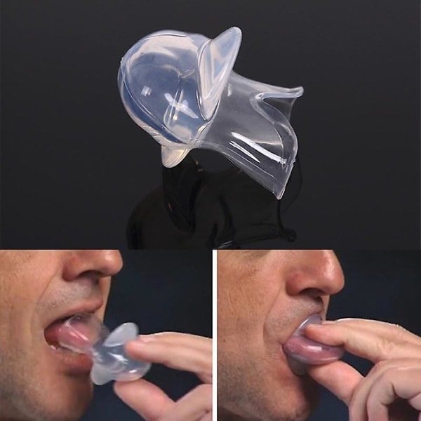 Silicone Anti Snore Tongue Attachment Device with Case Stop Snoring Breathe Sleep