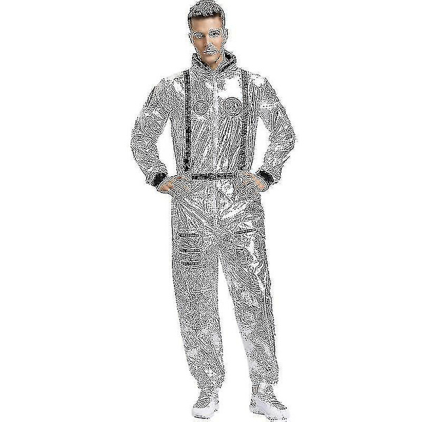Astronauuttiparin Hyppyasu Uniformu Karnevaali Halloween Cosplay Party Avaruusasu Roolipeli Hieno Pukeutuminen Miehille Men M