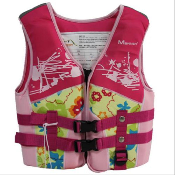 Barnas Svømmevest Flytevest Svømmebasseng Oppdrift Hjelp Deep pink L