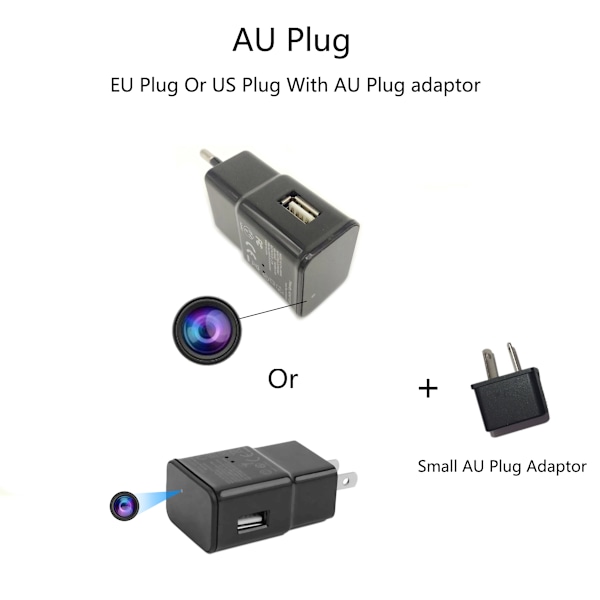 1080P Seinälaturiadapteri USB-pistokkeella WiFi-kamera (US Ei kameraa)