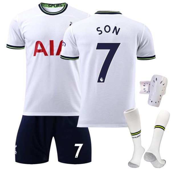 22-23 Tottenham Hotspur hjemmebane nr. 10 Kane trøje fodbolduniform sportsdragt Richarlison nr. 17 Romero No. 9 with socks + protective gear #M