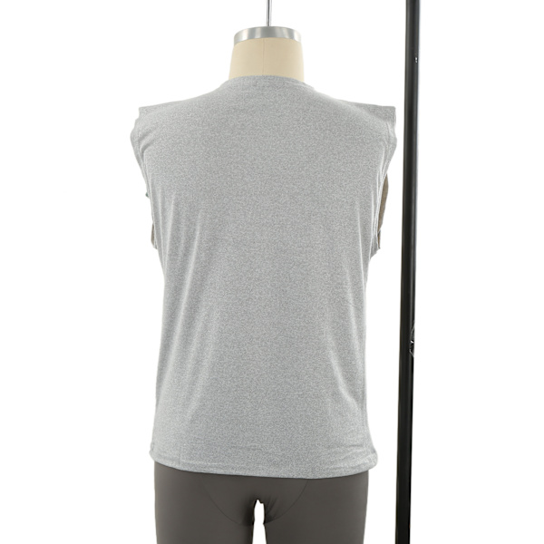 Träningslinne för män, enfärgad, ärmlös, muskelshirt för gymträning, grå, XL