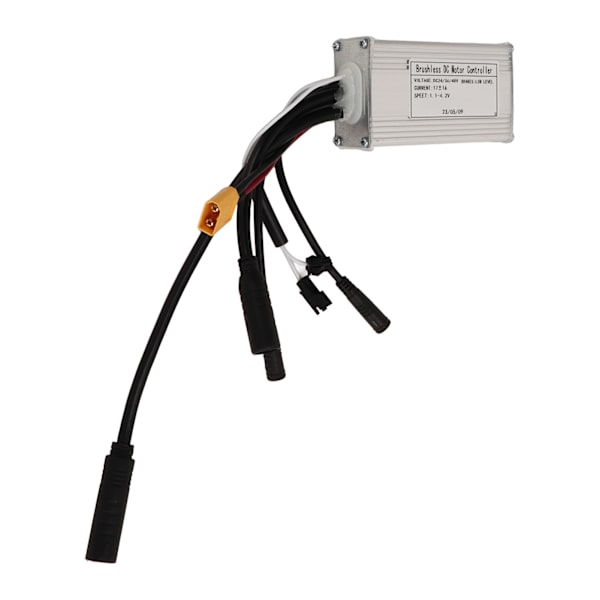 Børsteløs motorstyring 24V 36V 48V 17A Sinus 3-mode controller med vandtæt stik til DIY elcykelkonvertering