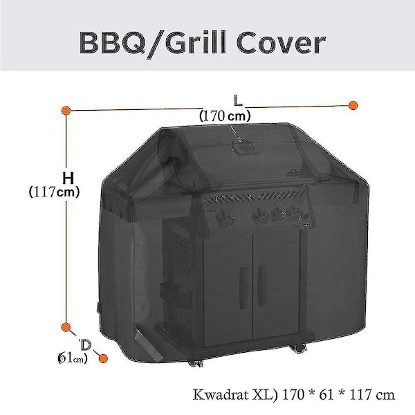 5 kokoa Vedenpitävä Bbq-grillin suojus 170*61*117cm