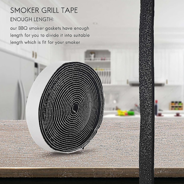 BBQ-rökare Tätning Självhäftande Grilltejp Högtemperatur Grilltätning Självhäftande Tätning 2-pack