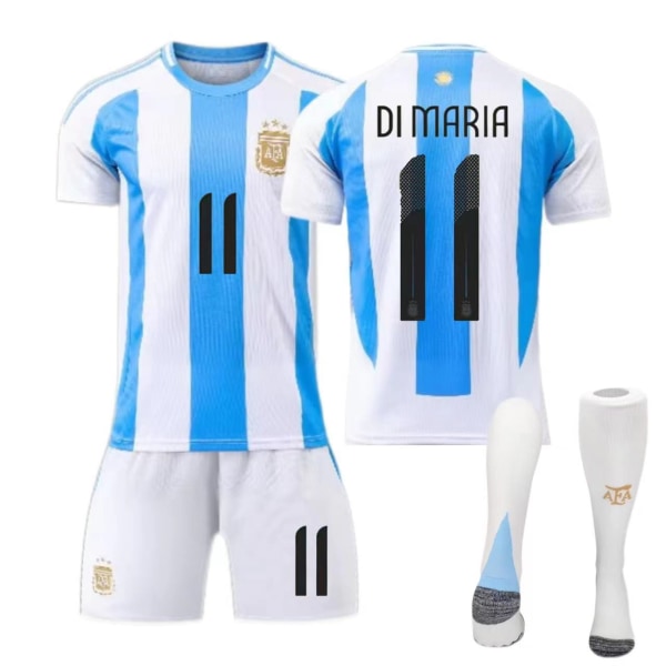 America's Cup-Argentina hemmatröja nr 10 Messi nr 11 Di Maria sportdräkter för vuxna No. 11 with socks 24