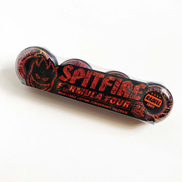 Et sett med Spitfire skateboardhjul 101D 99D, 52mm action elastiske reboundhjul 52mm 99D