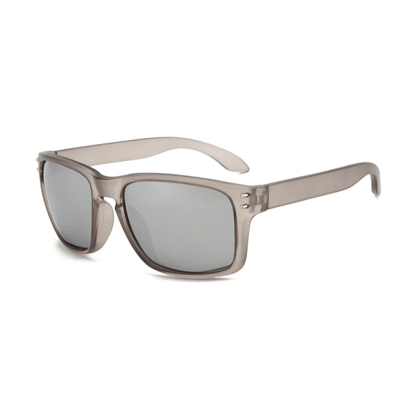 Glazzy Polariseret Fiskeri Solbriller Fashion Italien Brand Designer Spejl Mand Holbrook Kørsel Sport Solbriller Mænd 2024 Grey Frame Silver Lens