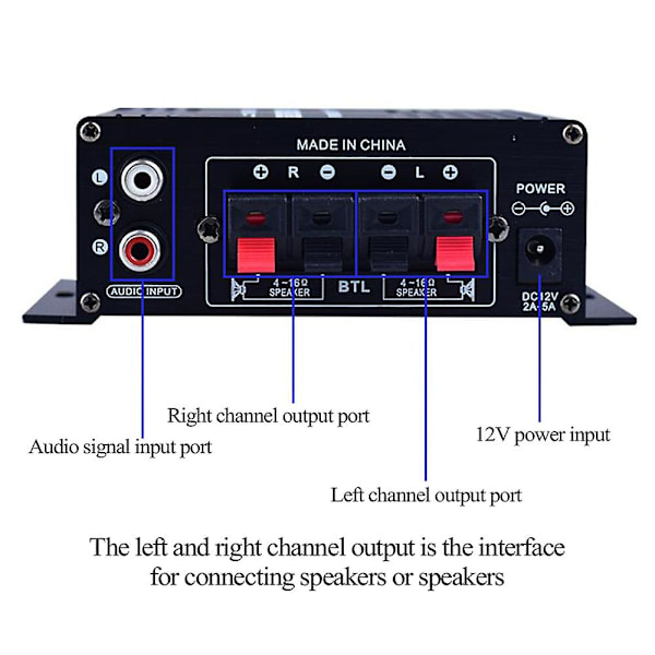 Ak170 Mini Power Portable Audio Amplifier Speaker Amplifier For Car And Home