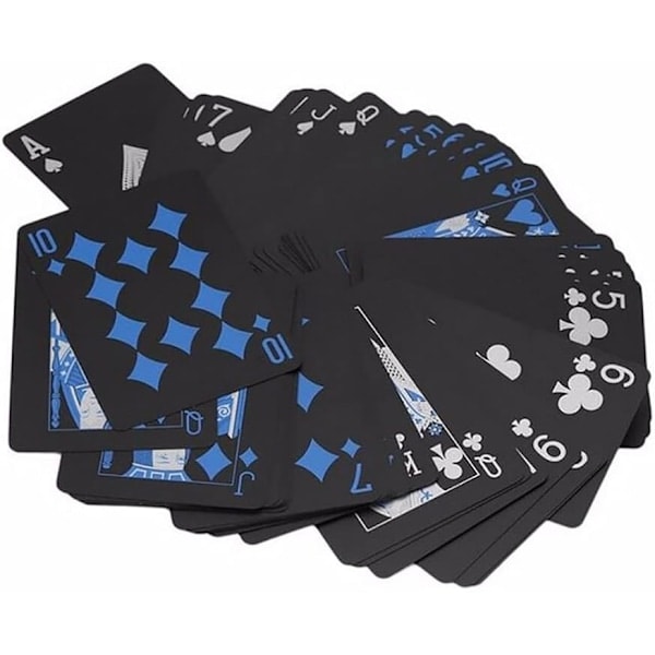 Pelikortit Cool Black 54 Arkkia Ammattilaistason Pakka Vedenkestävä Muovi Standard Pelikortit Magia Pokeri Kortit