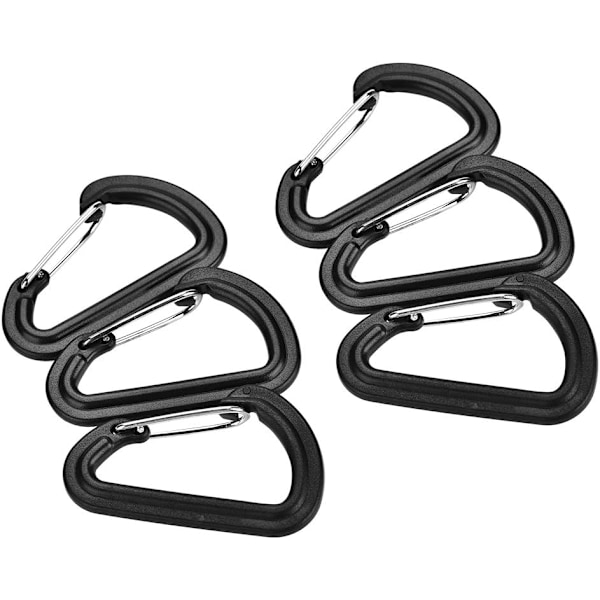 D-ring Karabiner Clip, 20 stk Plastik Vandreturs Spænder Nøgleringe Karabiner til Udendørs