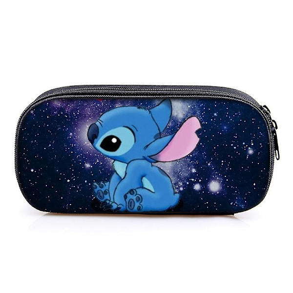 Stitch trykt brevpapir pung taske etui, blyant taske pen holder arrangør stationær taske til børn børn fans gaver C