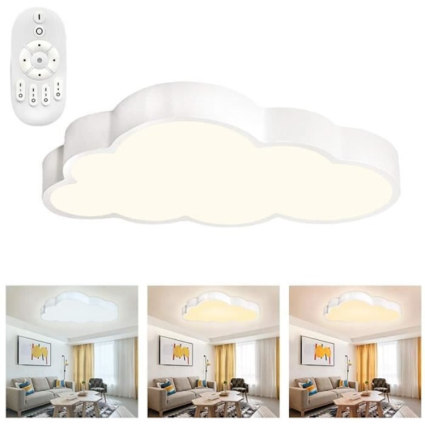 Clouds loftslampe - UISEBRT - 48W LED - dæmpbar - fjernbetjening - moderne børnelampe