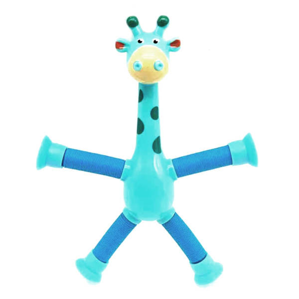Teleskopisk sugkopp giraff leksak stretch leksak gul blue