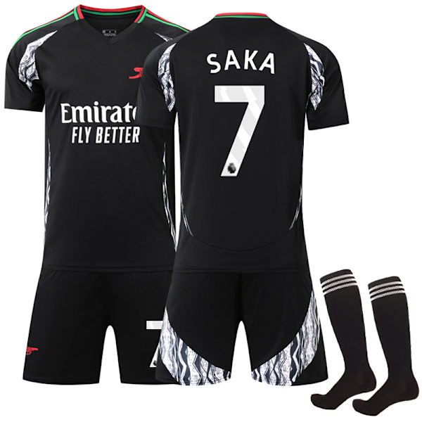 2024-2025 Arsenal Aaway Lasten ja aikuisten jalkapallopaita Jersey No. 7 Thing 16