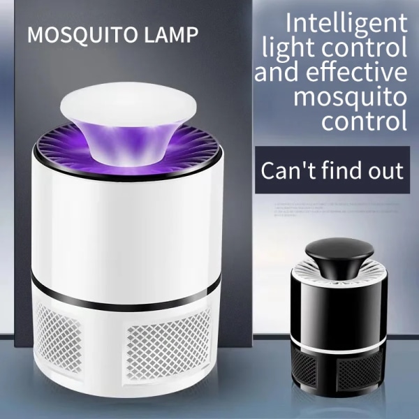 2024 Trendande hushållssug USB -driven UV-led elektronisk myggdödarlampa, led-mygglampa White 13*13*19.5cm