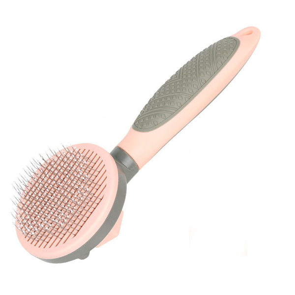 Blød børste til kæledyr | Hundefjernelsesbørste | Kæledyrsgrooming nålekam til skånsom fjernelse af filt (pink)