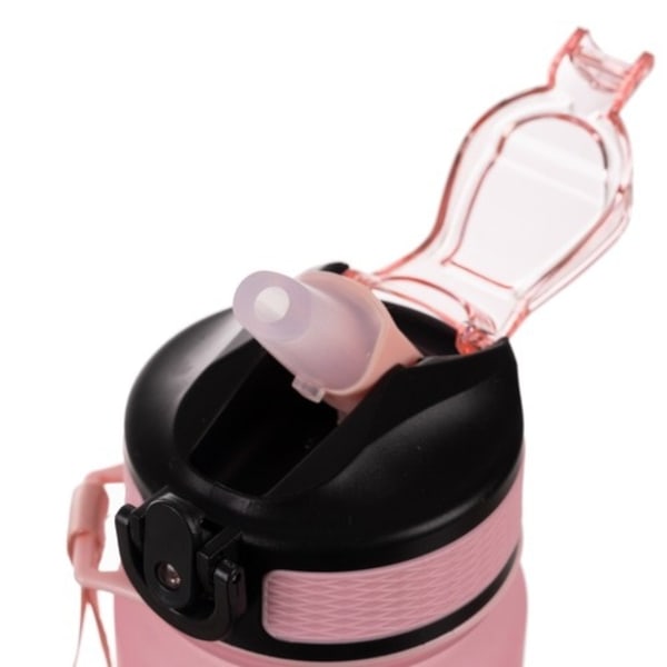 1 liters Vattenflaska med Sugrör & Tidmarkering 256