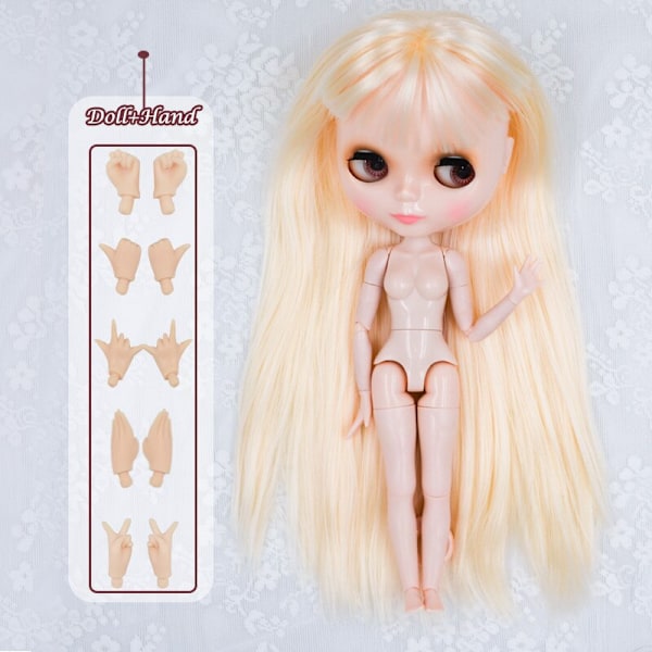 Neo Blyth Doll Anpassad NBL Glansig Ansikte, 1/6 OB24 BJD Blyth Doll Anpassad Blyth Dockor för Flickor, Present för Samling NBL09 HNBL08
