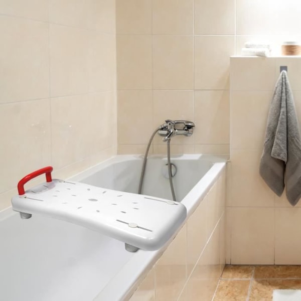 YRHOME Badekarsete badebrett 70 cm Sete for badebrett Maks 150kg rød