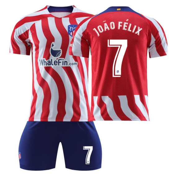 22-23 Atletico Madrid home No. 8 Griezmann jersey set No. 7 Philips with socks Correa football uniform