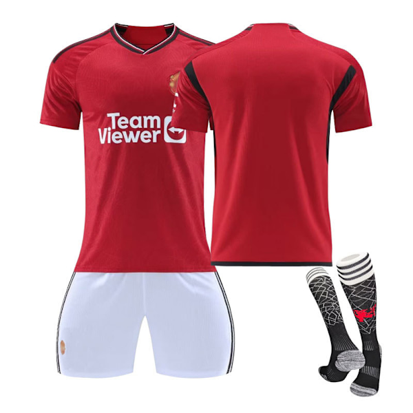 2324 Red Devils hjemmetræningsdragt trøje sportsuniform fodbolduniform til mænd og kvinder uden nummer No number M