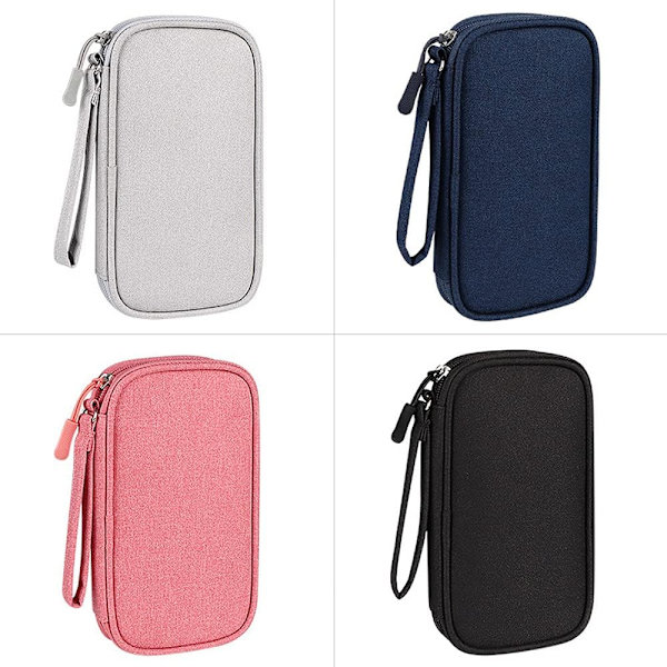 Dobbeltlags Powerbank-etui Powerbank-etui Powerbank-rejsetaske Opbevaringspose til Romoss Samsung Anker 20000mAh 10000mAh Powerbank (Blå)