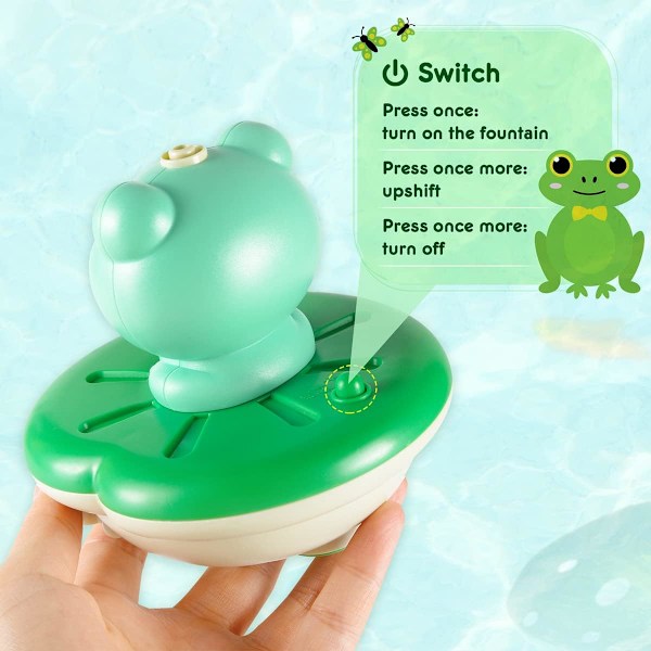 Vattensprutande groda baby badleksak badkar flytande badleksak pool vattensprutleksak för barn från 2 år baby barn småbarn fest present