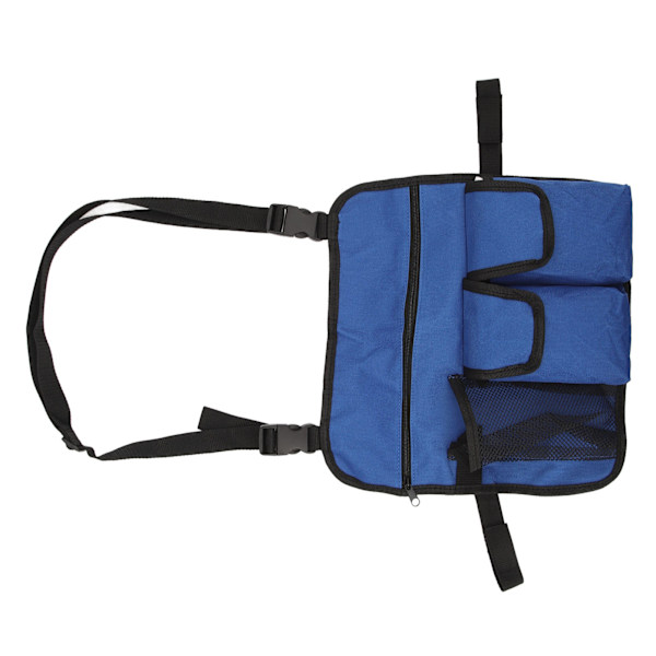 Strandstol Armlenestolveske 600D Oxford Stoff Multifunksjonell Utendørs Stol Organizer for Camping Blå