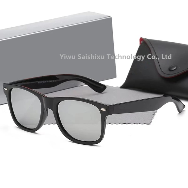 Fashion 4165 Designer Solbriller Lunette Homme Engros Svarte Skygger Øyebekledning Menn Unisex Merke Luksus Solbriller Med Logo 2140 Black Mirror 2140/4165 with Logo