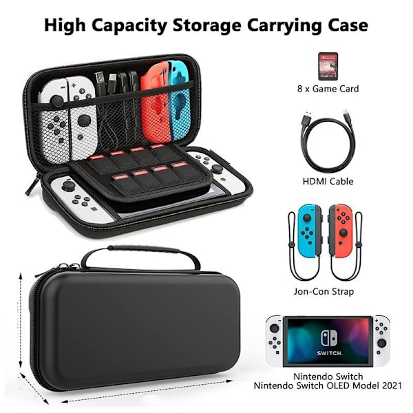 Switch OLED förvaringsväska Nintendo spelkonsol skyddande låda Switch bärbar förvaringsväska Black Handbag