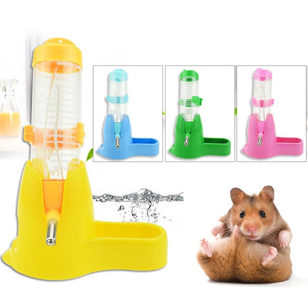 Hamster Vandflaske Smådyr Tilbehør Automatisk Fodring Gul Yellow Without kettle